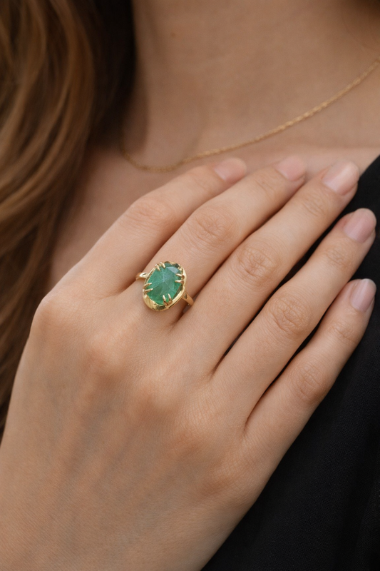 Bague Emeraude en Or 18K