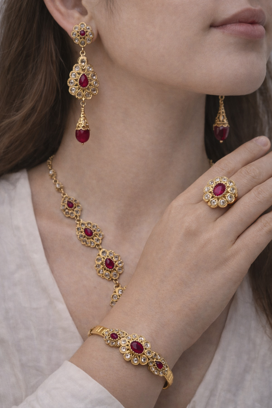 Ensemble Beldi en argent plaqué or